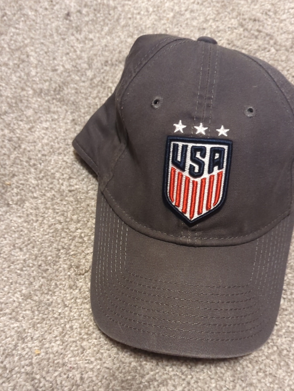 New Era Men's USA Shield Cap - Gray with Red & Navy Embroidery